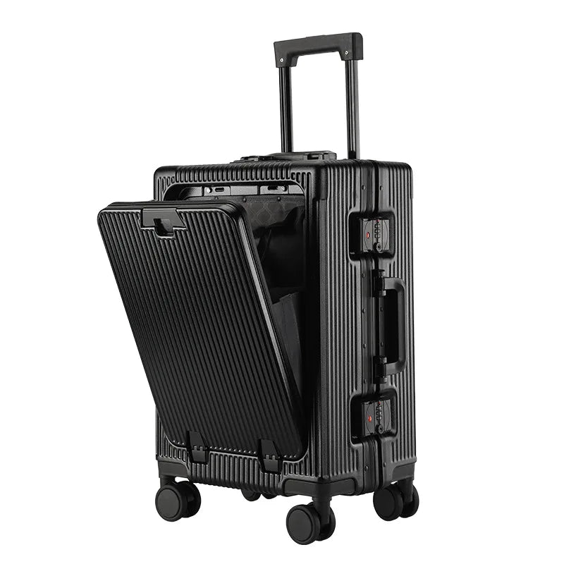 Valise Cabine Rigide Cadre Aluminium & Port USB